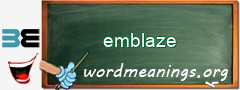 WordMeaning blackboard for emblaze